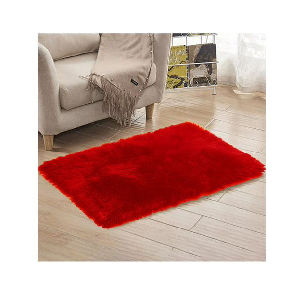 Soft Fluffy Rugs Anti-Skid Shaggy Area Rug Dining Room Home Bedroom Floor Mat BF